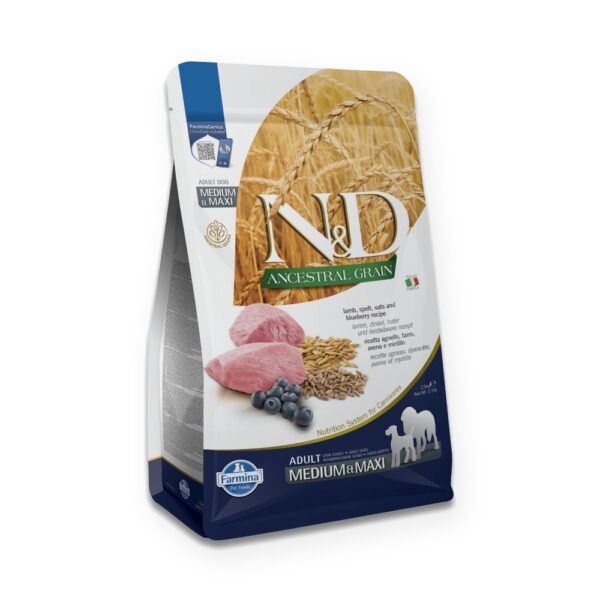 Farmina N&D Ancestral Grain Cordero y Arándanos Pienso para Perros Medianos y Grandes