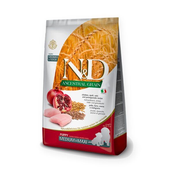 Farmina N&D Ancestral Grain Pollo y Granada Pienso para Cachorros Medianos y Grandes