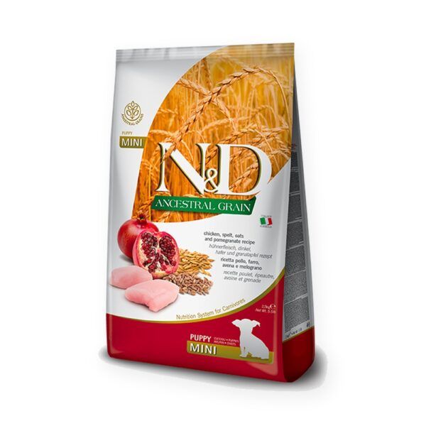 Farmina N&D Ancestral Grain Pollo y Granada Pienso para Cachorros Mini