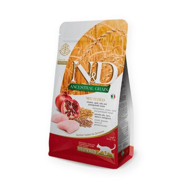 Farmina N&D Ancestral Grain Pollo y Granada Pienso para Gatos Esterilizados