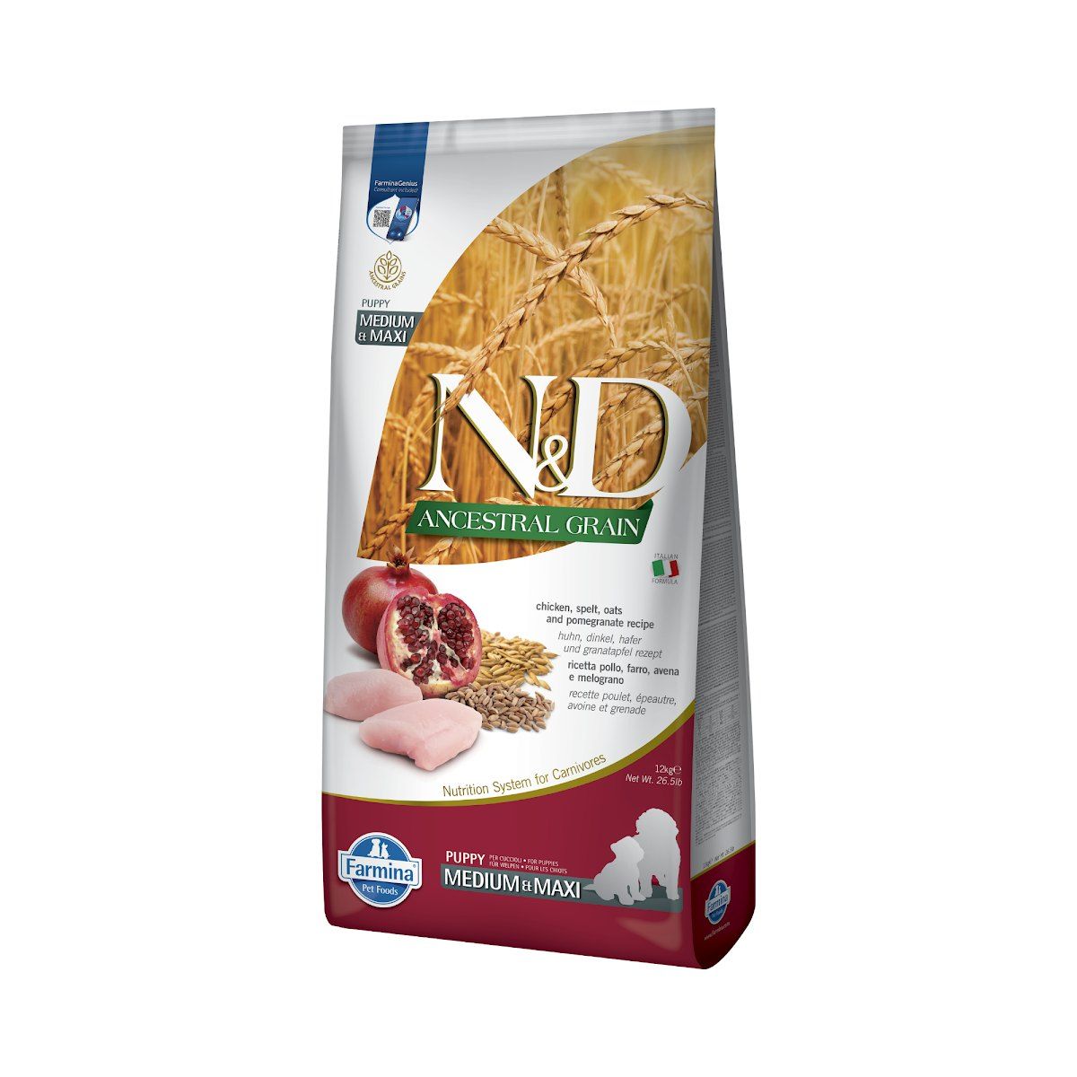 Farmina N&D Ancestral Grain Pollo y Granada Pienso para Cachorros Medianos y Grandes Farmina N&D Ancestral Grain Pollo y Granada Pienso para Cachorros Medianos y Grandes
