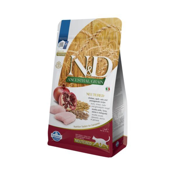 Farmina N&D Ancestral Grain Pollo y Granada Pienso para Gatos Esterilizados