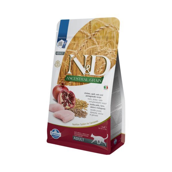 Farmina N&D Ancestral Grain Pollo y Granada Pienso para Gatos 1,5 Kg