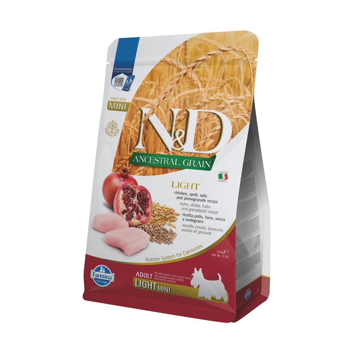 Farmina N&D Ancestral Grain Pollo y Granada Pienso para Perros Light Mini 2,5 kg Farmina N&D Ancestral Grain Pollo y Granada Pienso para Perros Light Mini 2,5 kg