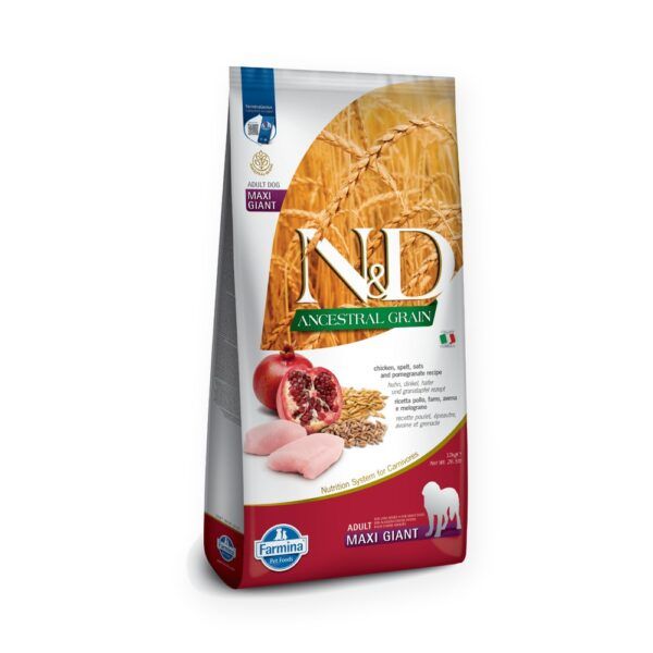 Farmina N&D Ancestral Grain Pollo y Granada Pienso para Perros Grandes y Gigantes 12 kg