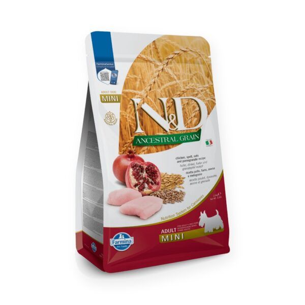 Farmina N&D Ancestral Grain Pollo y Granada Pienso para Perros Mini