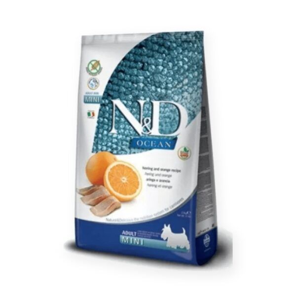 Farmina N&D Ocean Arenque y Naranja Pienso Sin Cereales para Perros Mini 2,5 kg