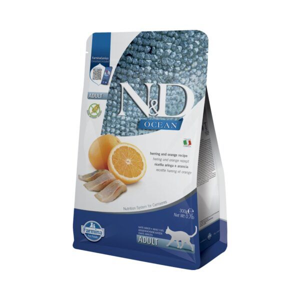 Farmina N&D Ocean Arenque y Naranja Pienso Sin Cereales para Gatos