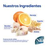 Farmina N&D Ocean Bacalao, Espelta, Avena y Naranja Pienso para Gatos - información oficial Farmina 4