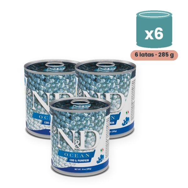 Farmina N&D Ocean Bacalao y Calabaza Comida Húmeda para Perros Pack 6x285 g