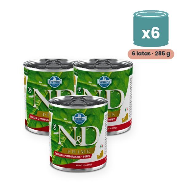 Farmina N&D Prime Pollo y Granada Comida Húmeda para Cachorros Pack 6x285 g