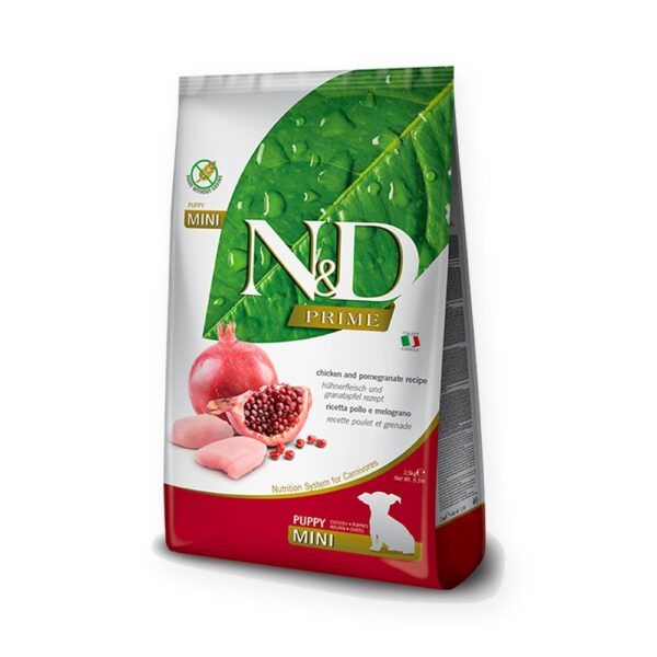 Farmina N&D Prime Pollo y Granada Pienso Sin Cereales para Cachorros Mini 2,5 kg