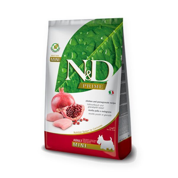 Farmina N&D Prime Pollo y Granada Pienso Sin Cereales para Perros Mini 2,5 kg