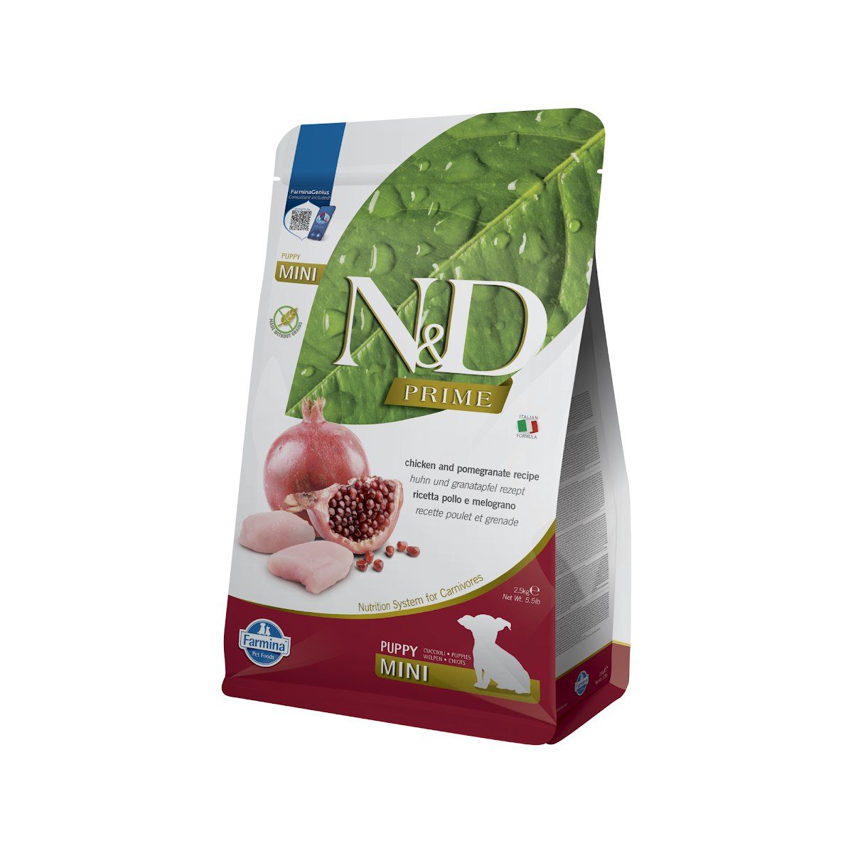 Farmina N&D Prime Pollo y Granada Pienso Sin Cereales para Cachorros Mini 2,5 kg Farmina N&D Prime Pollo y Granada Pienso Sin Cereales para Cachorros Mini 2,5 kg