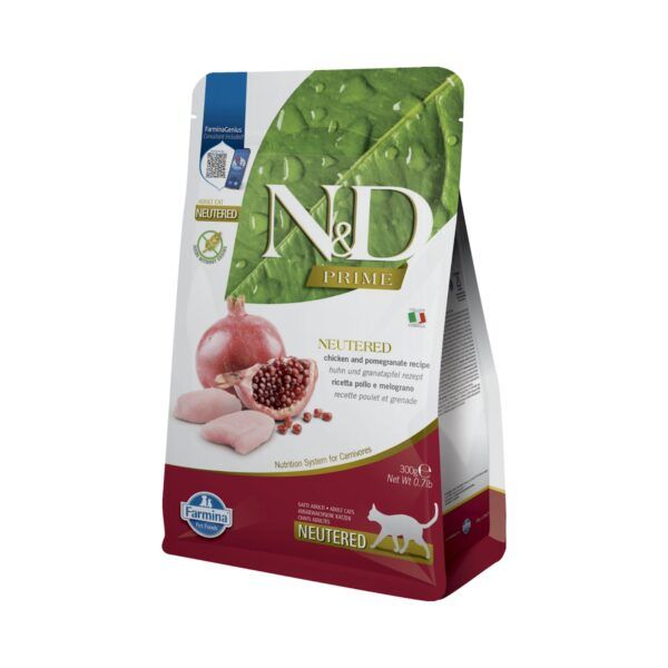 Farmina N&D Prime Pollo y Granada Pienso Sin Cereales para Gatos Esterilizados 300 Gr