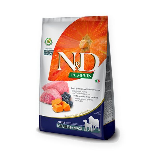 Farmina N&D Pumpkin Cordero y Arándanos Pienso Sin Cereales para Perros Medianos y Grandes