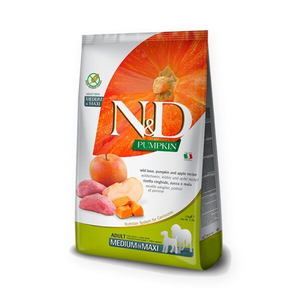 Farmina N&D Pumpkin Jabalí y Manzana Pienso Sin Cereales para Perros Medianos y Grandes
