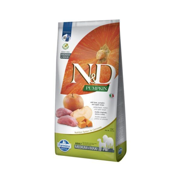 Farmina N&D Pumpkin Jabalí y Manzana Pienso Sin Cereales para Perros Medianos y Grandes