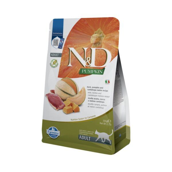 Farmina N&D Pumpkin Pato, Calabaza y Melón Pienso Sin Cereales para Gatos 300 Gr
