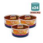Farmina N&D Pumpkin Pollo, Calabaza y Granada Comida Húmeda para Gatos Pack 24x80 g