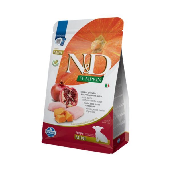 Farmina N&D Pumpkin Pollo y Granada Pienso Sin Cereales para Cachorros Mini