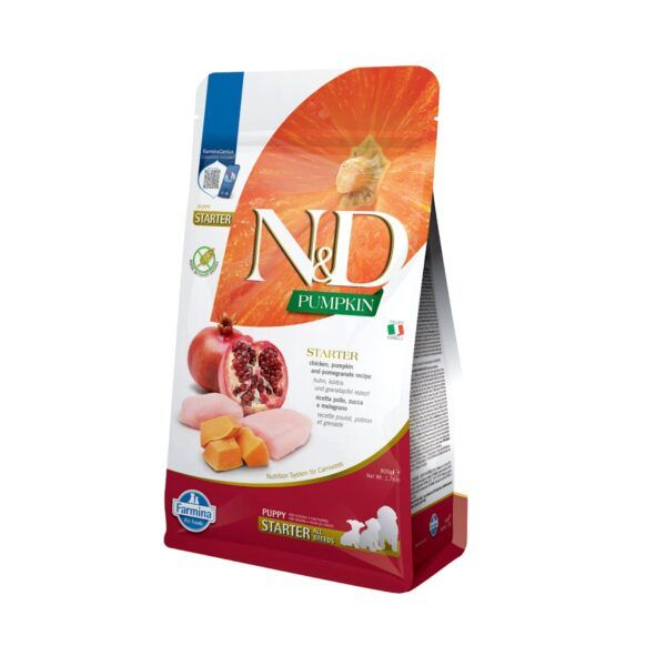 Farmina N&D Pumpkin Pollo y Granada Pienso Sin Cereales para Cachorros Starter 800 Gr