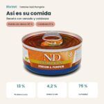 Composición de Farmina N&D Pumpkin Venado y Calabaza Comida Húmeda para Gatos