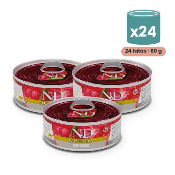 Farmina N&D Quinoa Cerdo Comida Húmeda para Gatos Esterilizados Pack 24x80 g