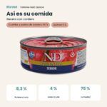 Composición de Farmina N&D Quinoa Cordero Comida Húmeda para Gatos Senior