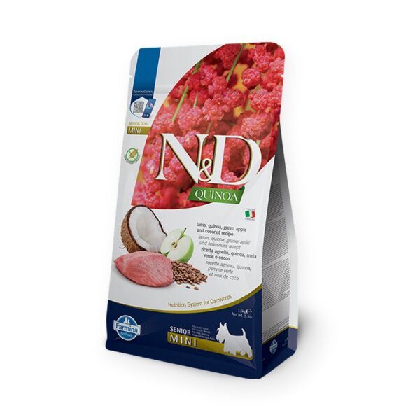 Farmina N&D Quinoa Cordero Pienso Sin Cereales para Perros Senior Mini