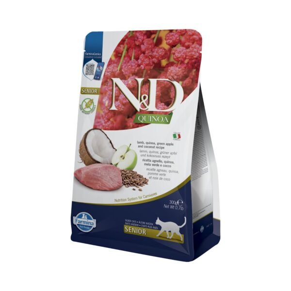 Farmina N&D Quinoa Cordero Pienso Sin Cereales para Gatos Senior 300 Gr