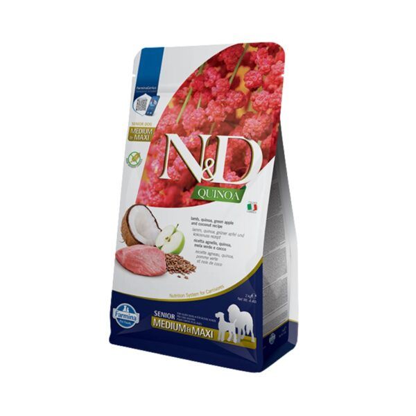 Farmina N&D Quinoa Cordero Pienso Sin Cereales para Perros Senior Medianos y Grandes 2 Kg