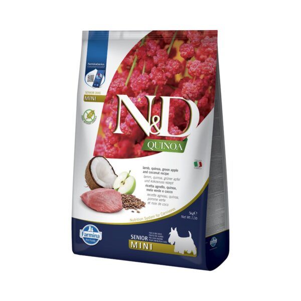 Farmina N&D Quinoa Cordero Pienso Sin Cereales para Perros Senior Mini