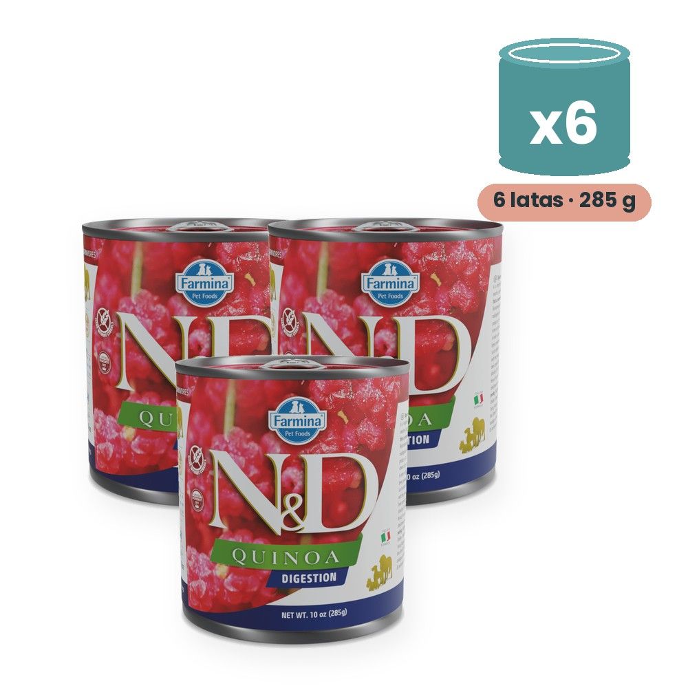 Farmina N&D Quinoa Digestion Cordero Comida Húmeda para Perros Pack 6x285 g Farmina N&D Quinoa Digestion Cordero Comida Húmeda para Perros Pack 6x285 g