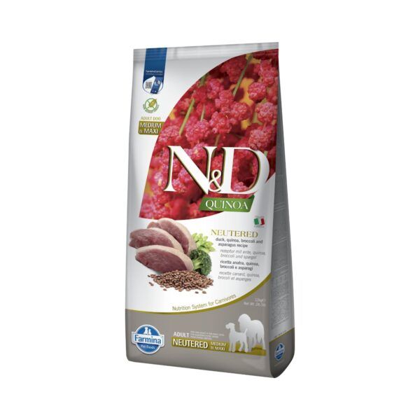 Farmina N&D Quinoa Pato Pienso Sin Cereales para Perros Esterilizados Medianos y Grandes