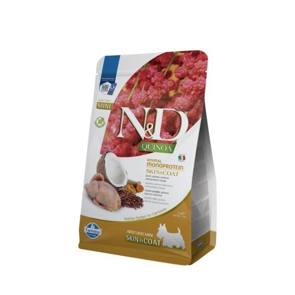 Farmina N&D Quinoa Skin & Coat Codorniz Pienso Sin Cereales para Perros Mini 2,5 kg