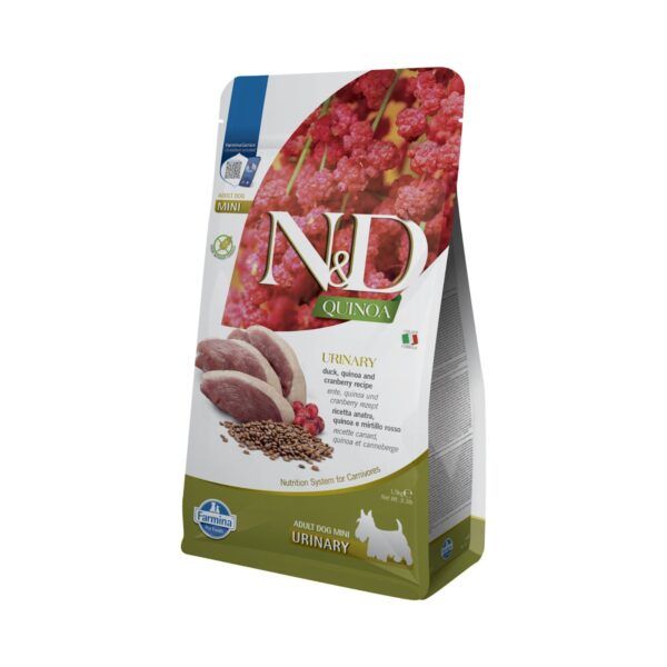 Farmina N&D Quinoa Urinary Pato Pienso Sin Cereales para Perros Mini 1,5 Kg