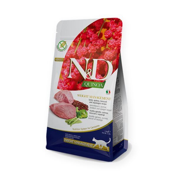 Farmina N&D Quinoa Weight Management Cordero Pienso Sin Cereales para Gatos