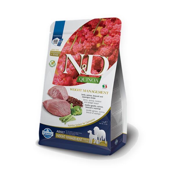 Farmina N&D Quinoa Weight Management Cordero Pienso Sin Cereales para Perros Medianos y Grandes