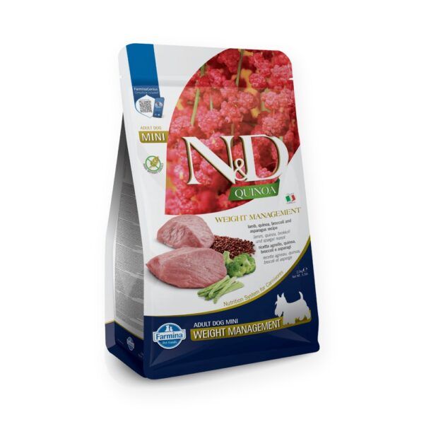 Farmina N&D Quinoa Weight Management Cordero Pienso Sin Cereales para Perros Mini