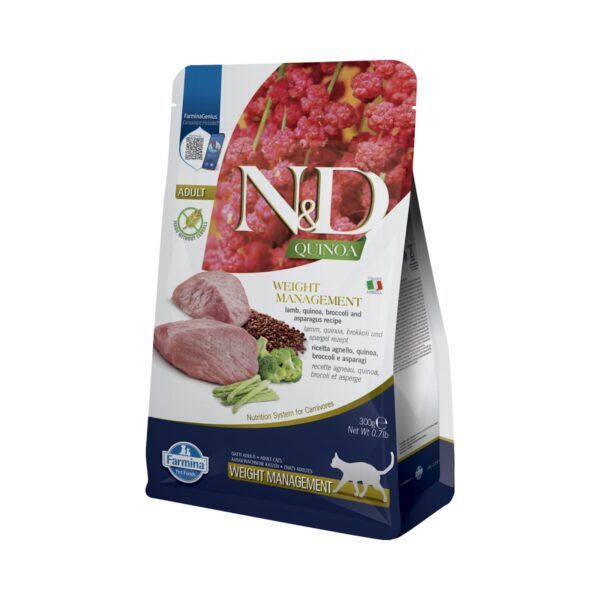 Farmina N&D Quinoa Weight Management Cordero Pienso Sin Cereales para Gatos 300 Gr