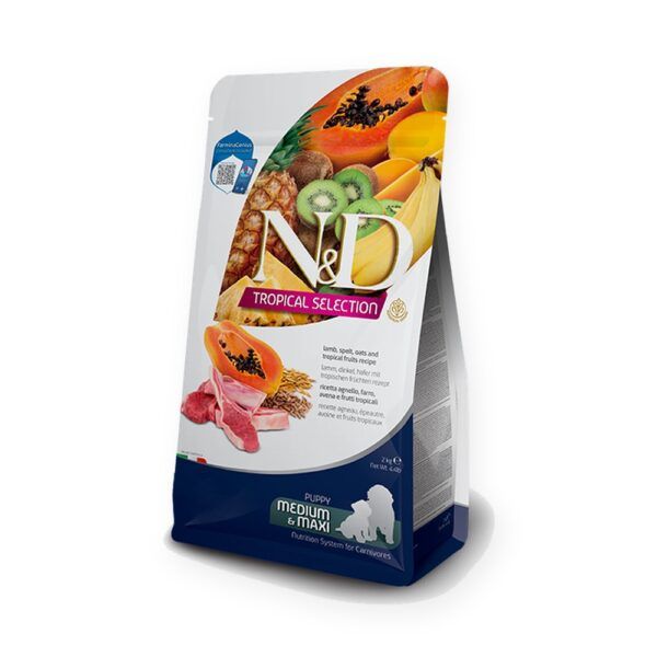 Farmina N&D Tropical Selection Cordero y Frutas Tropicales Pienso para Cachorros Medianos y Grandes