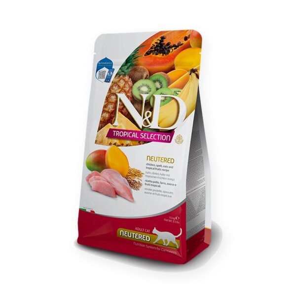 Farmina N&D Tropical Selection Pollo y Frutas Tropicales Pienso para Gatos Esterilizados