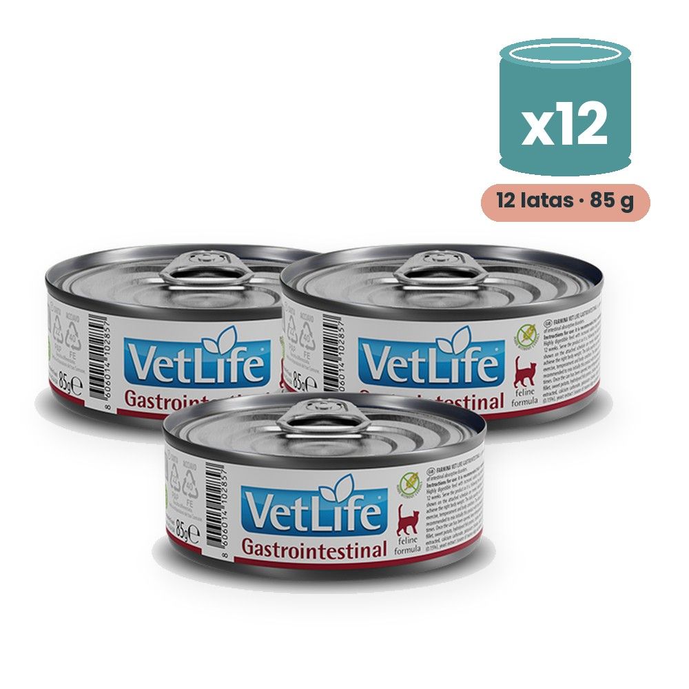 Farmina Vet Life Gastrointestinal Comida Húmeda para Gatos Pack 12x85 g Farmina Vet Life Gastrointestinal Comida Húmeda para Gatos Pack 12x85 g