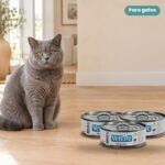 Gato junto a Farmina Vet Life Hepatic Comida Húmeda para Gatos