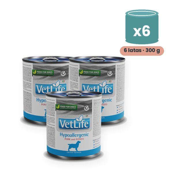Farmina Vet Life Hypoallergenic Cerdo y Patata Comida Húmeda para Perros Pack 6x300 g