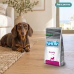 Perro junto a Farmina Vet Life Struvite Pienso para Perros