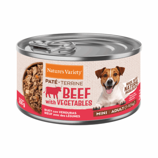 Nature's Variety Paté con Buey Para Perros Adultos Mini Pack Ahorro 12×200 Gr