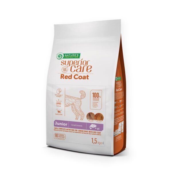 Nature's Protection Superior Care Red Dog Pienso Sin Cereales Salmón Para Cachorros Pelo Rojo 1,5 kg