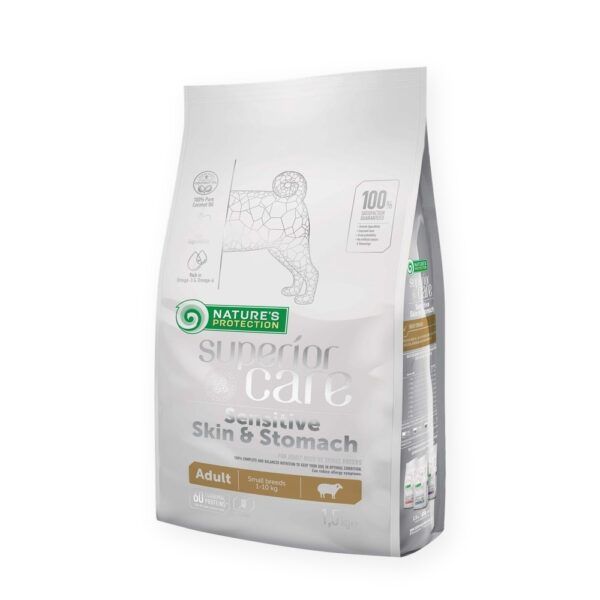 Nature's Protection Superior Care Sensitive Skin & Stomach Pienso Cordero Para Perros Adultos Razas Pequeñas 1,5 kg